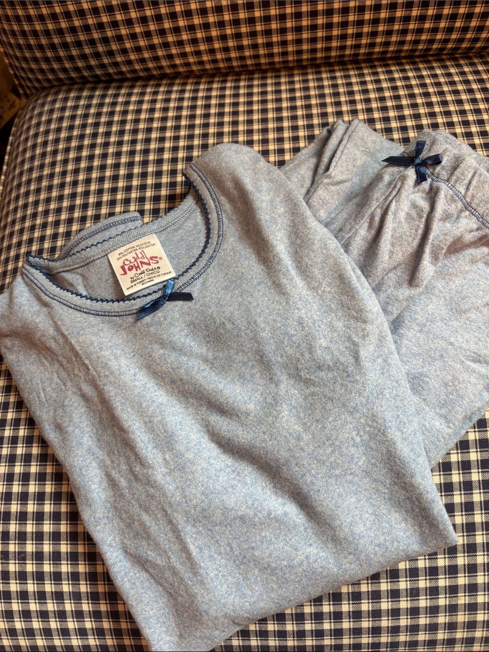 Cuddl Duds, cuddle John’s Light Blue Pajama Set/base layer